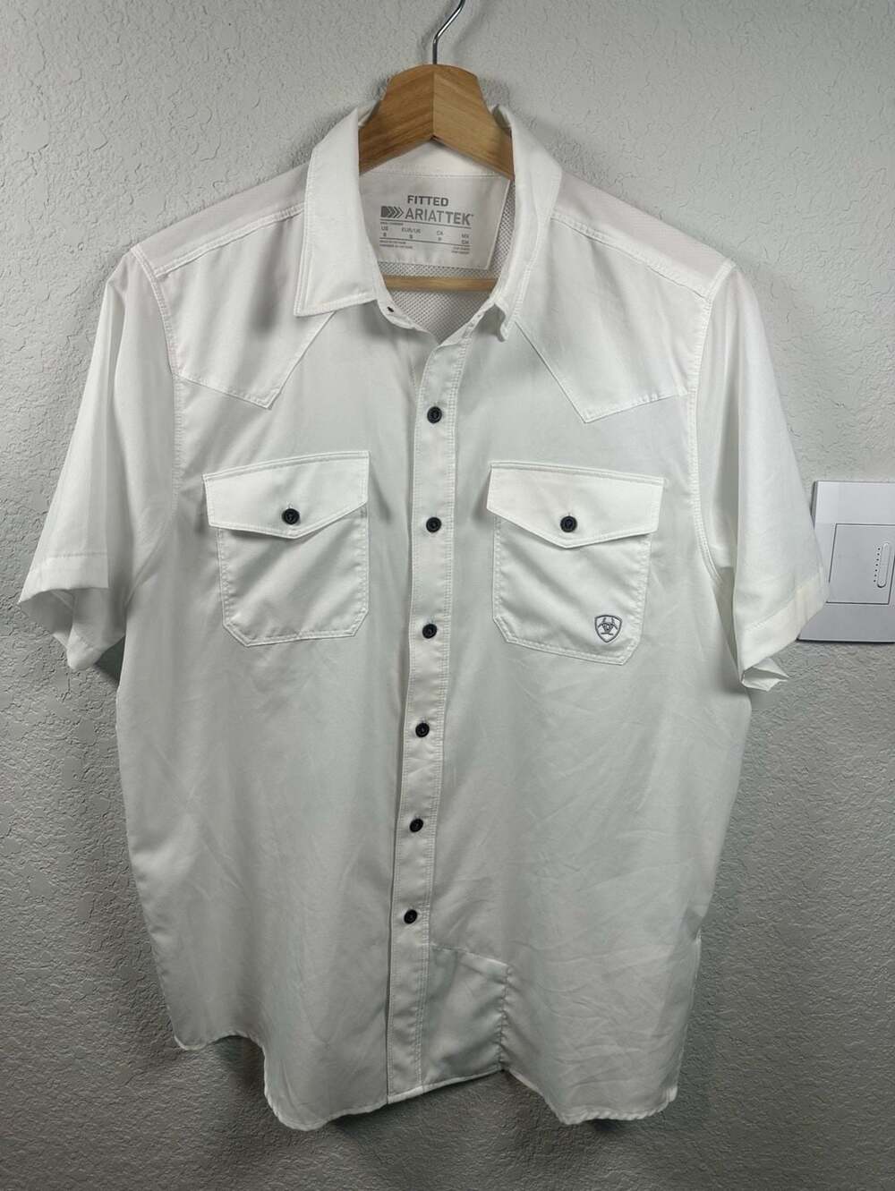 Ariat VentTEK Western Fitted Size S White Shirt